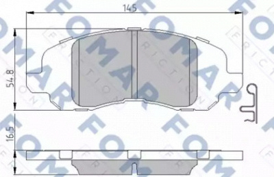 FOMAR FRICTION fo973981 -  Комплект тормозных колодок, дисковый тормоз